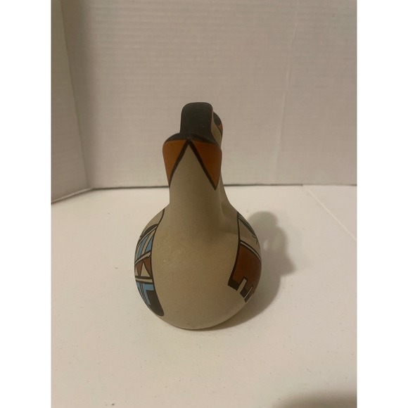 Southwestern design Pottery Wedding Vase Native American Art Decor signed - Picture 2 of 8